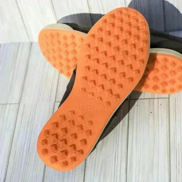 ECCO Men's Golf Shoes Size 42 Brown Leather Hydromax Excellent Condition - Picture 10 of 12